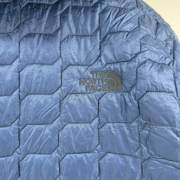 Men's The North Face ThermoBall Hooded Jacket Navy L Insulated - Picture 11 of 16